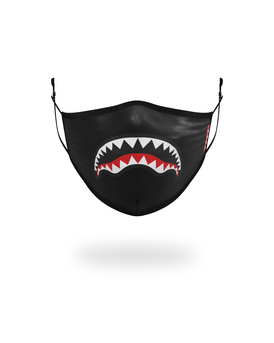 ADULT SHARK LOGO BLACK FORM-FITTING FACE MASK