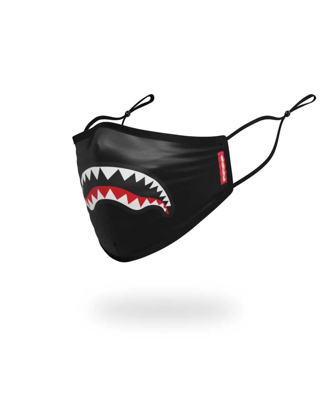 ADULT SHARK LOGO BLACK FORM-FITTING FACE MASK - Image 2