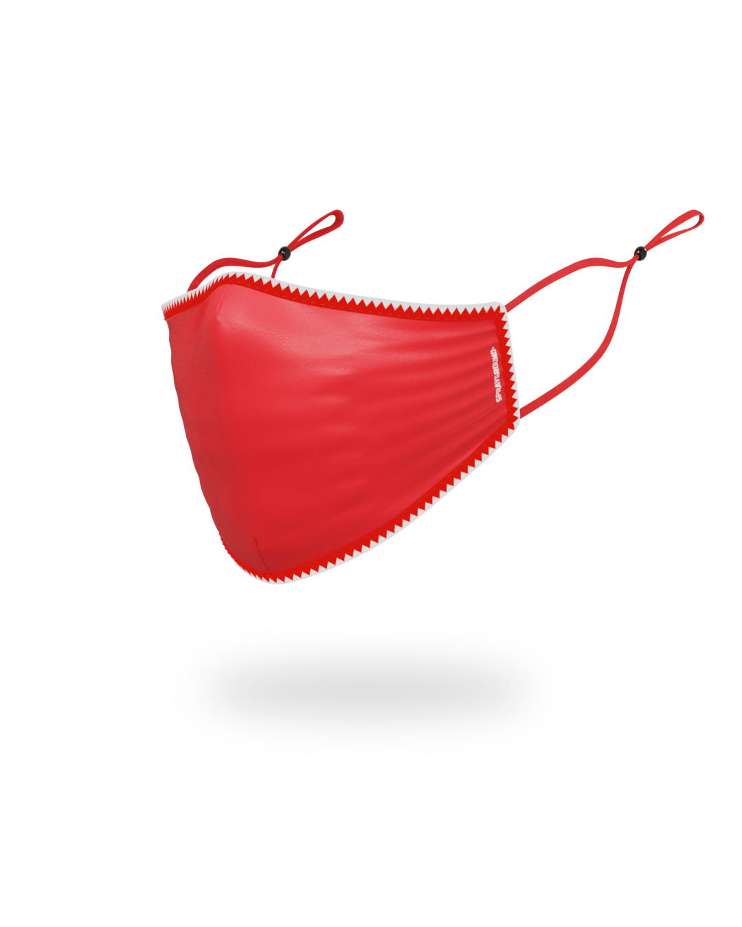 ADULT VERTICAL SHARK RED FORM-FITTING FACE MASK - Image 2