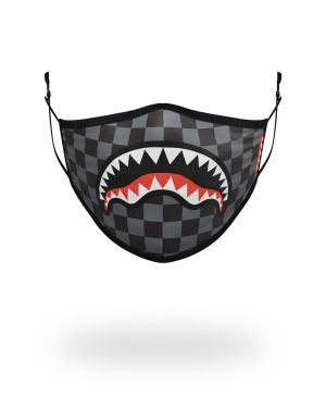 ADULT SHARKS IN PARIS GREY FORM FITTING FACE MASK