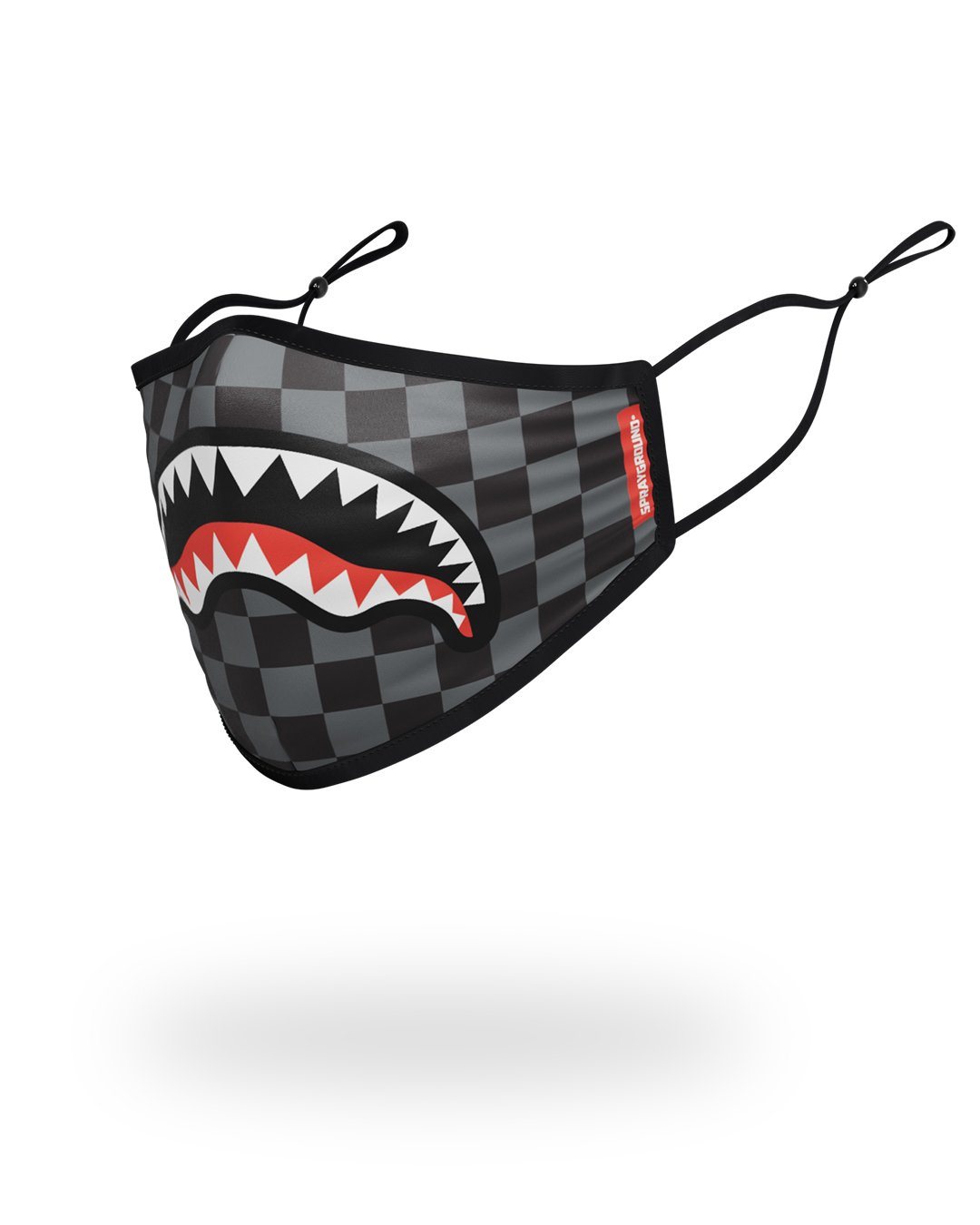 ADULT SHARKS IN PARIS GREY FORM FITTING FACE MASK - Image 2