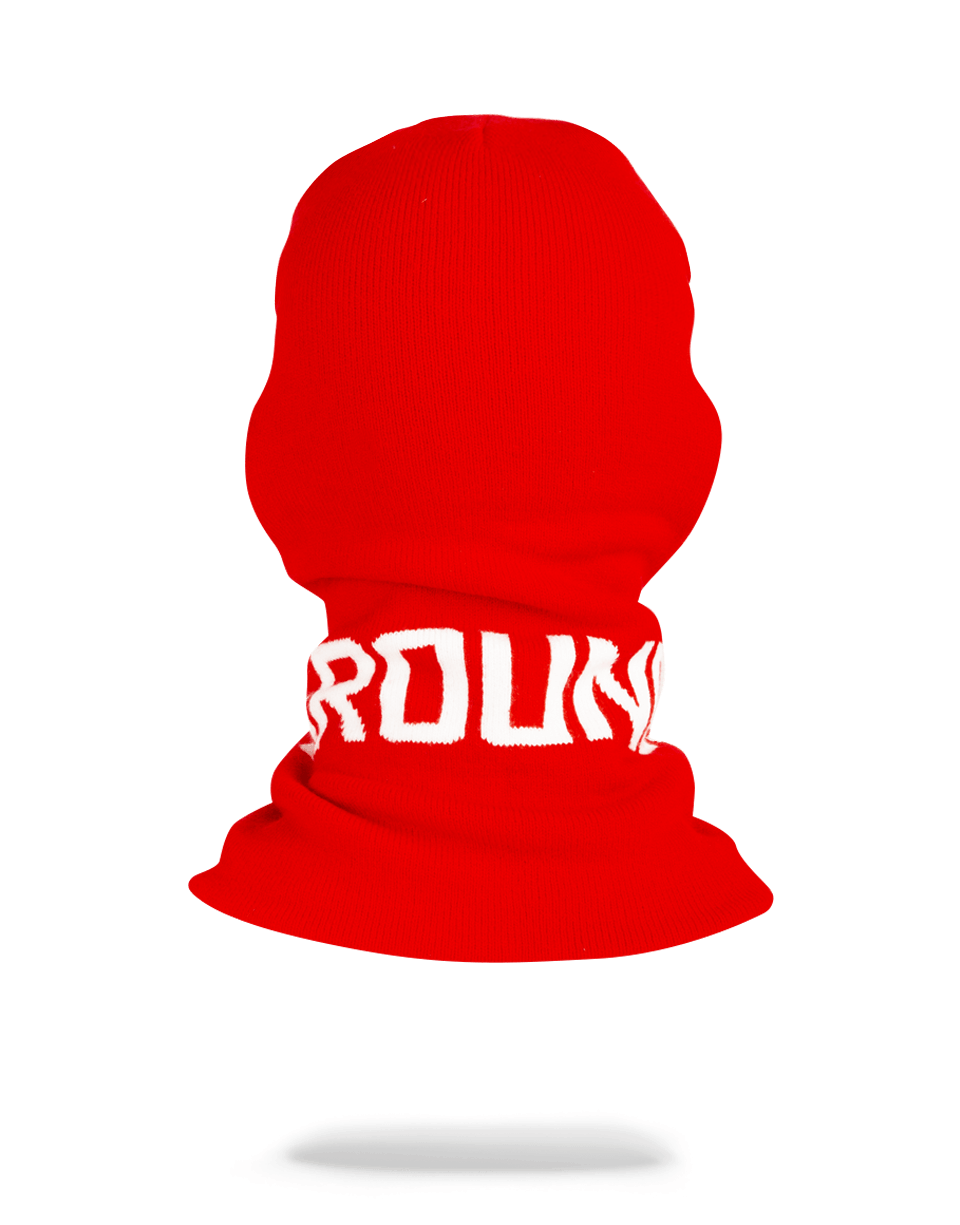 RED SPRAYGROUND LOGO SKI MASK - Image 3