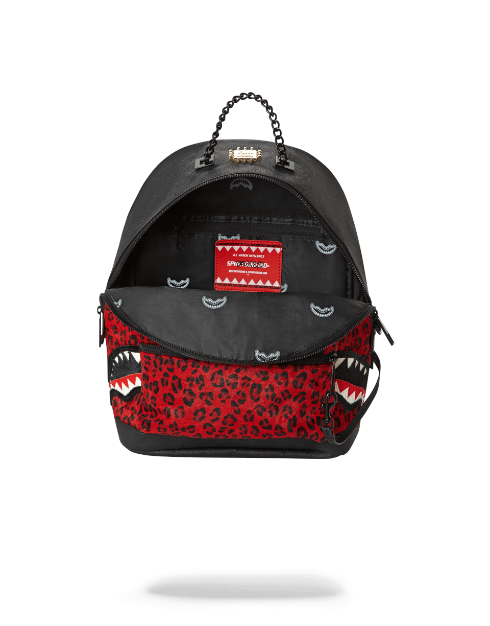 6-STRAP RED LEOPARD EMPRESS PONY HAIR - Image 4