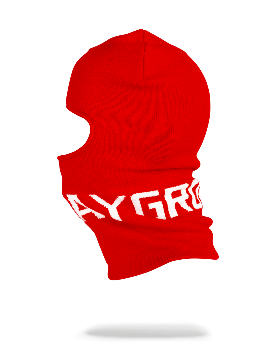 RED SPRAYGROUND LOGO SKI MASK - Image 4