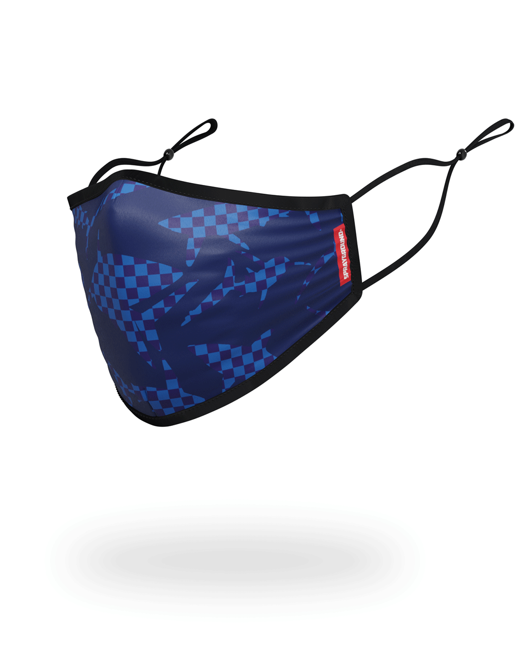 SHARK CHECK BLUE FACE MASK - Image 3