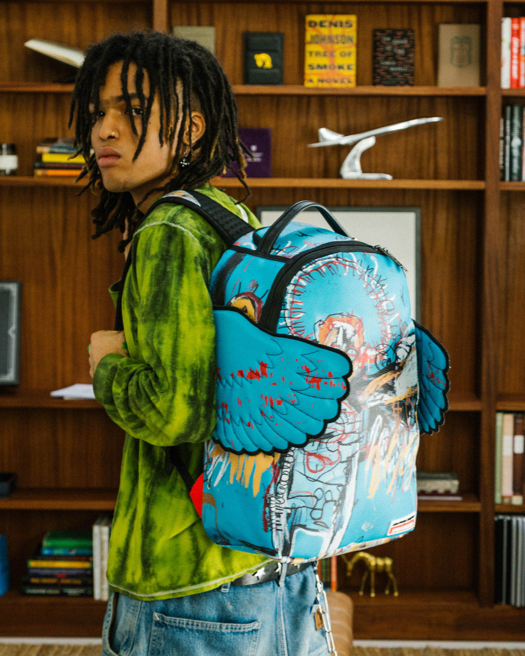 OFFICIAL BASQUIAT UNTITLED FALLEN ANGEL 1981 WING BACKPACK DLXV - Image 2
