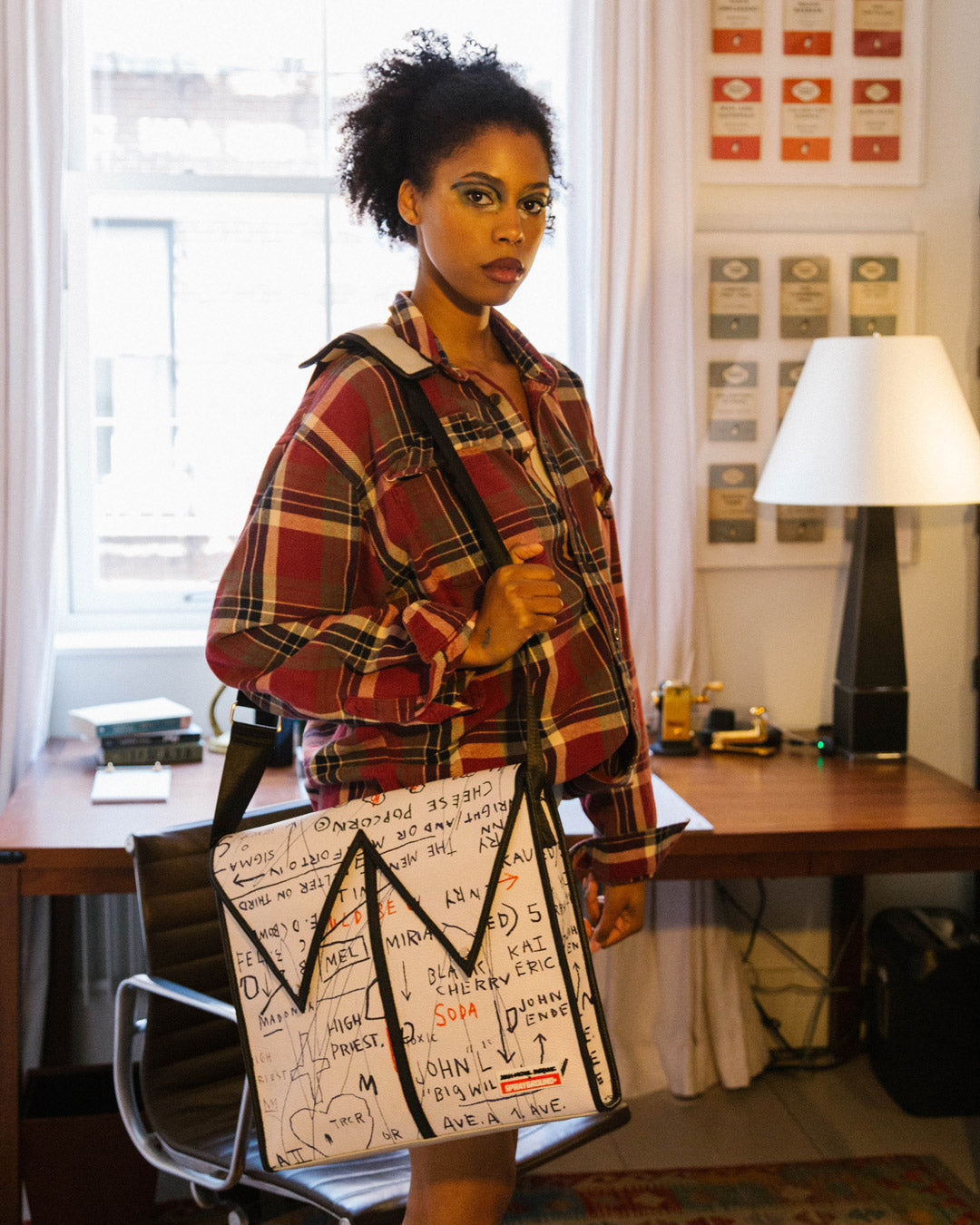 OFFICIAL BASQUIAT UNTITLED CHEESE POPCORN 1983 SLING MESSENGER - Image 6