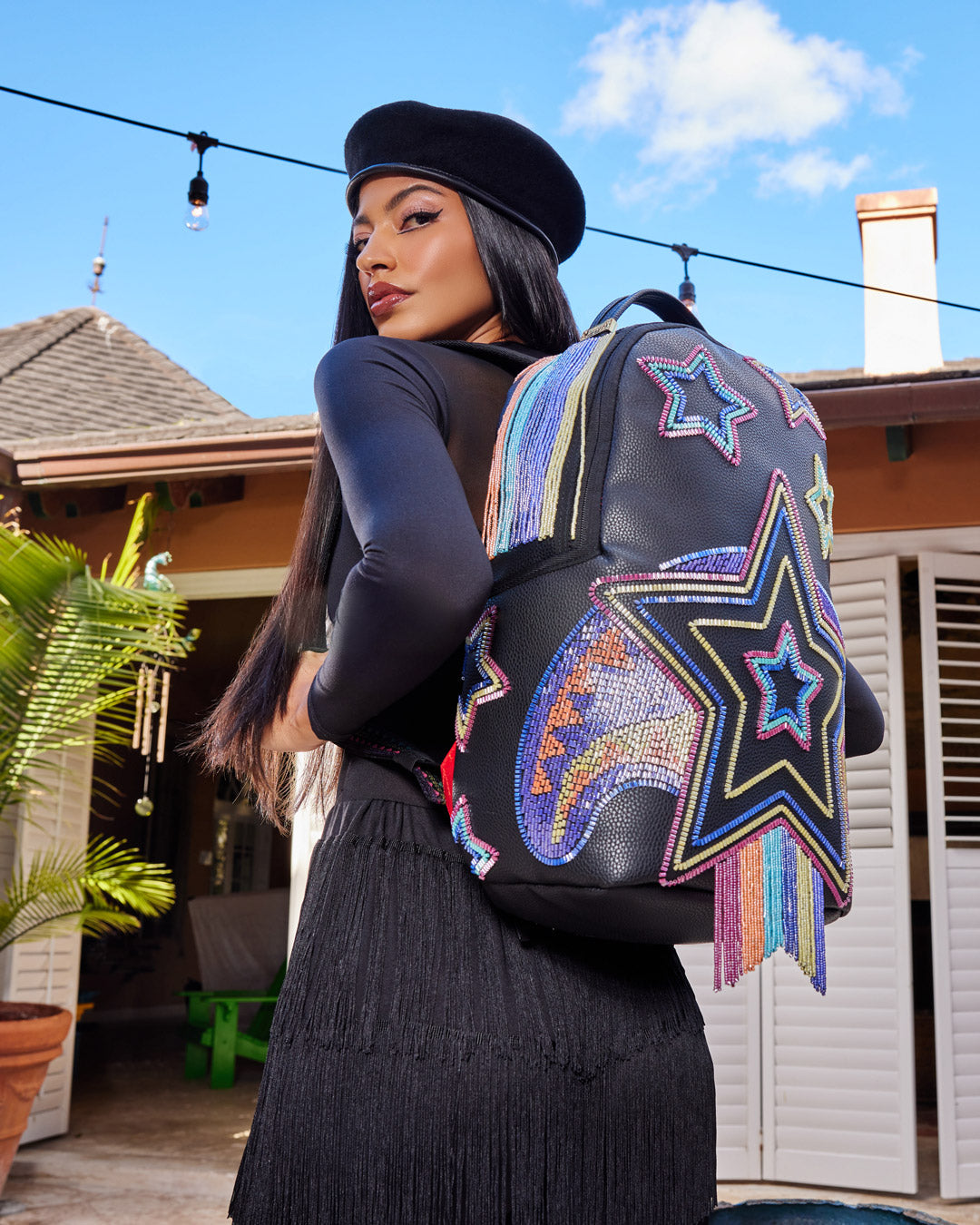 STAR RACER AI7 SANDFLOWER COLLAB BEADED BACKPACK - Image 12