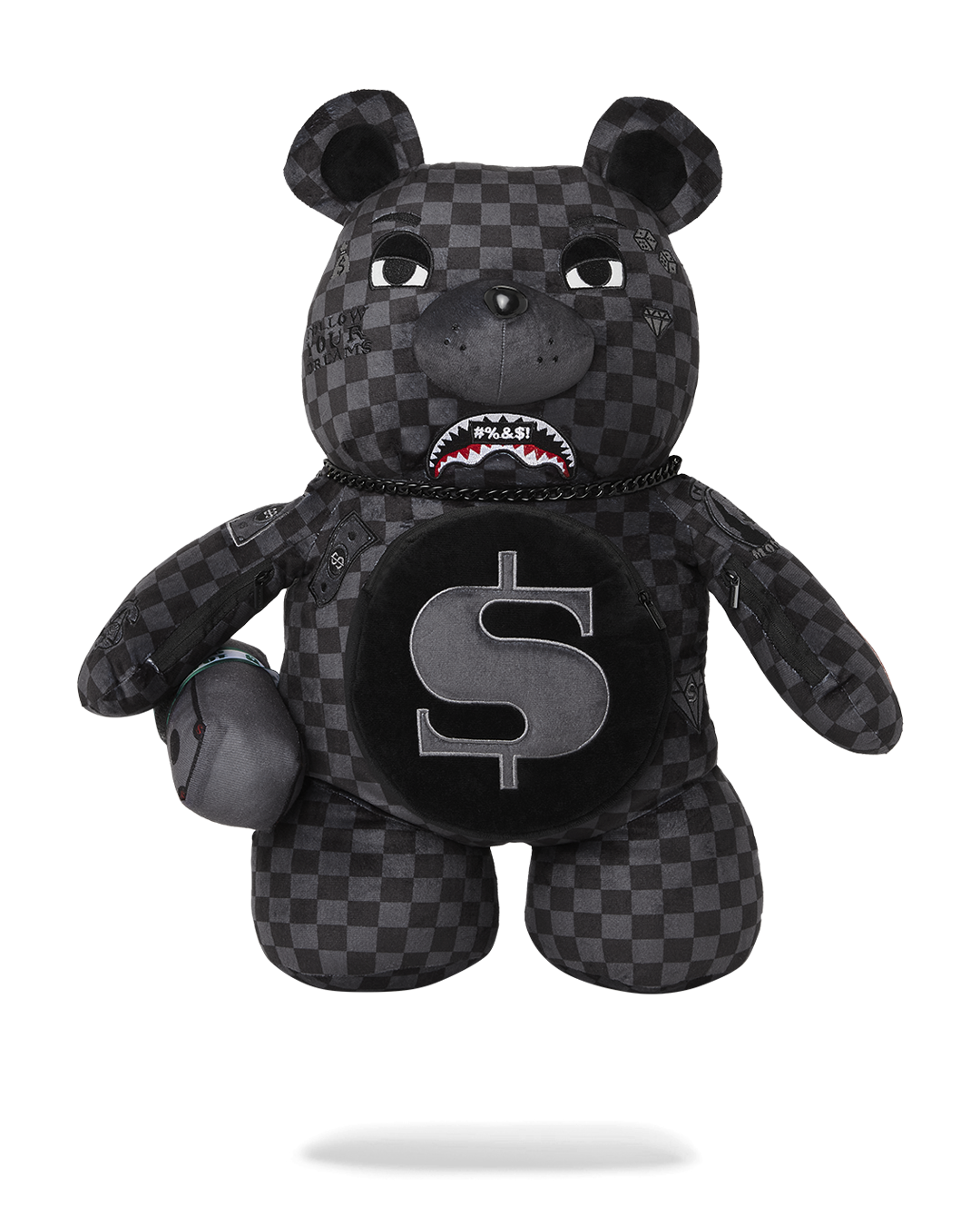 WHAT THE BEEP SHARK MONEYBEAR TEDDYBEAR BACKPACK