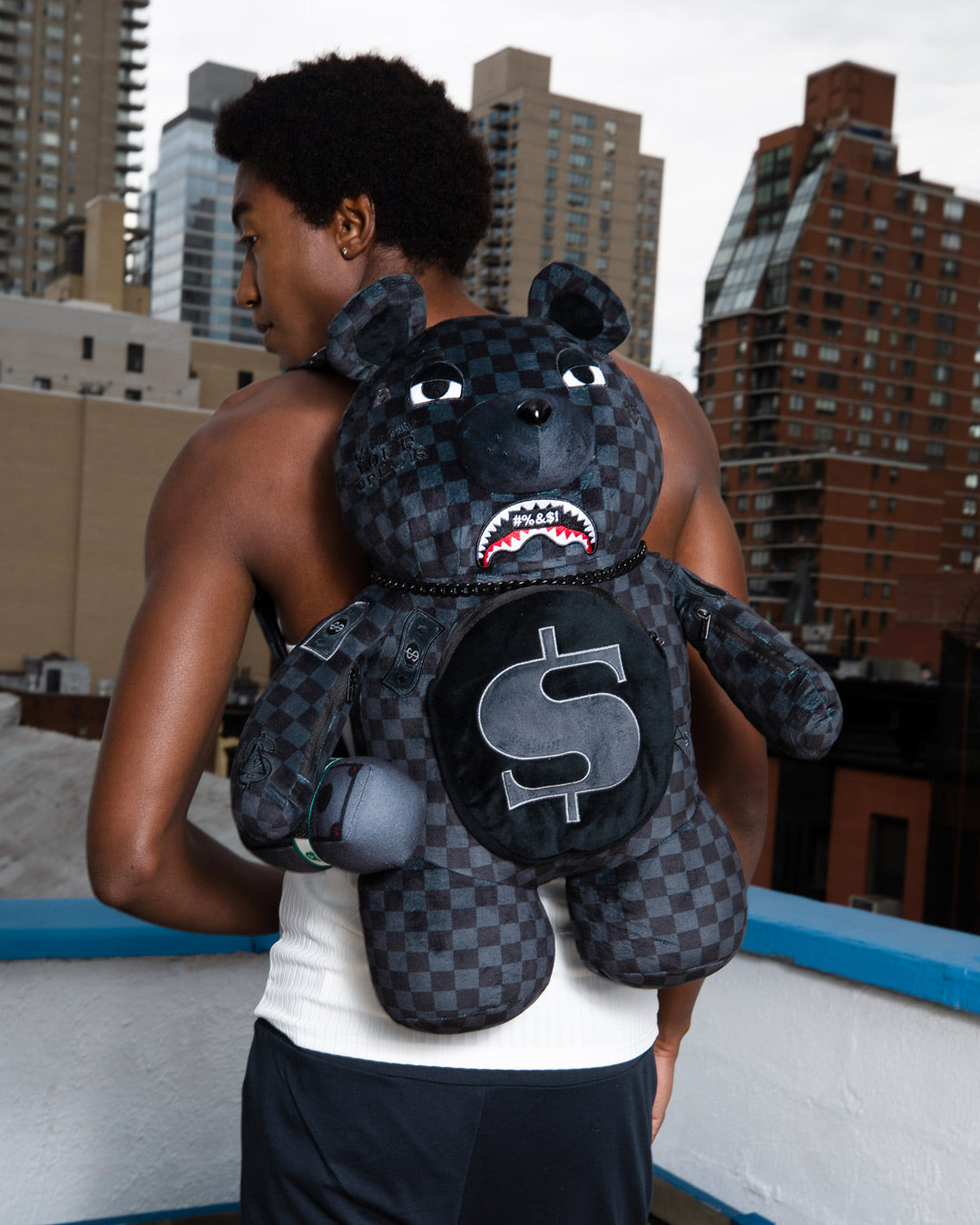 WHAT THE BEEP SHARK MONEYBEAR TEDDYBEAR BACKPACK - Image 2