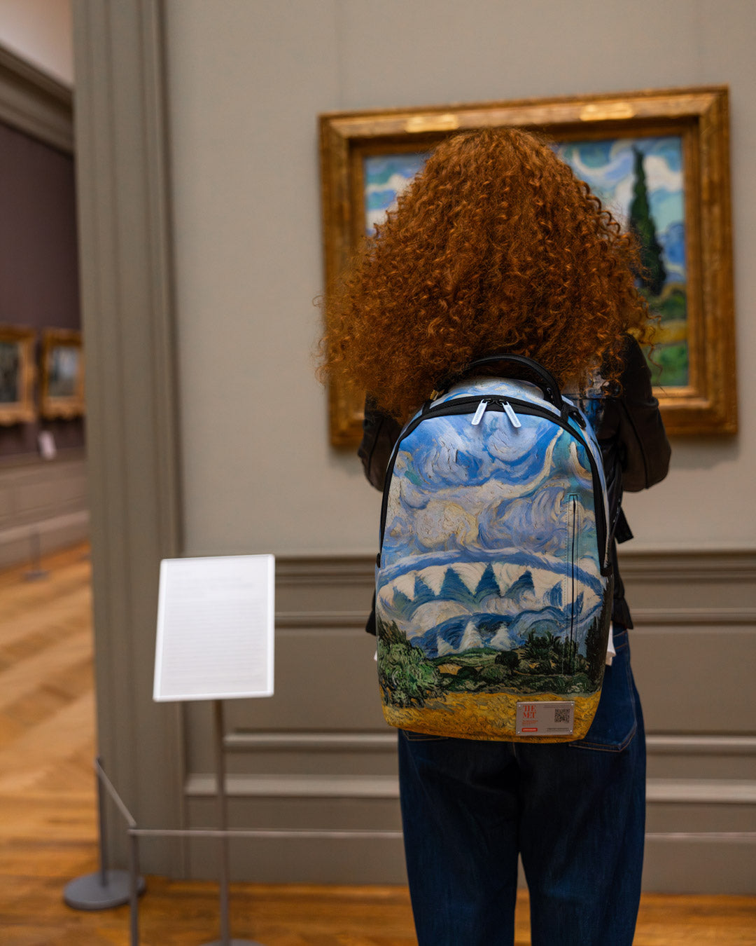 THE MET VAN GOGH WHEAT FIELD WITH CYPRESSES BACKPACK - Image 8