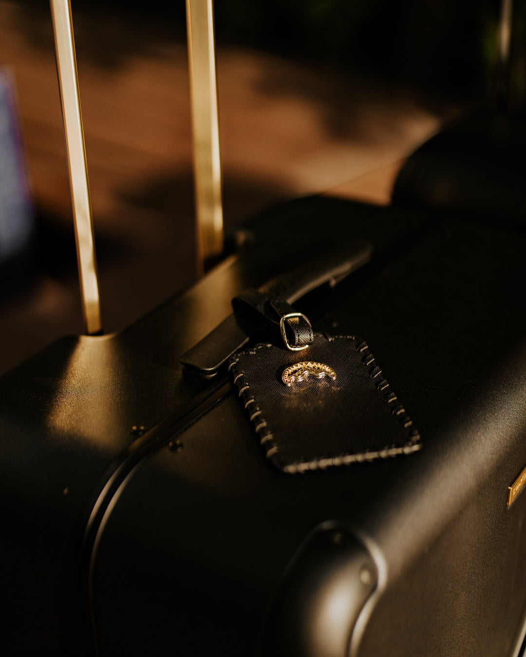 REALITY CHECK SHARKITECTURE CARRY-ON JETBLACK LUGGAGE GOLD HARDWARE - Image 18