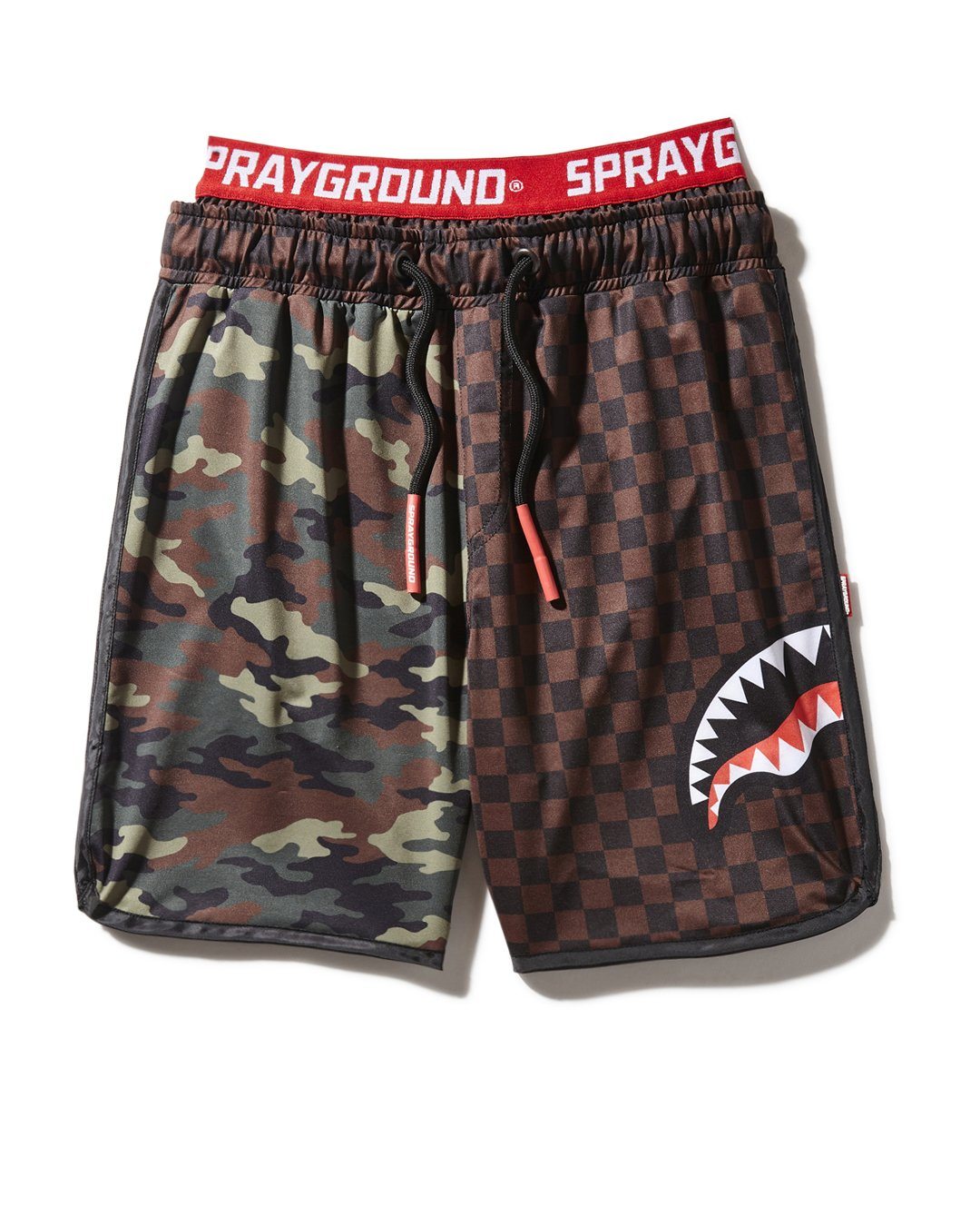 KIDS CHECKS CAMO SWIM TRUNKS