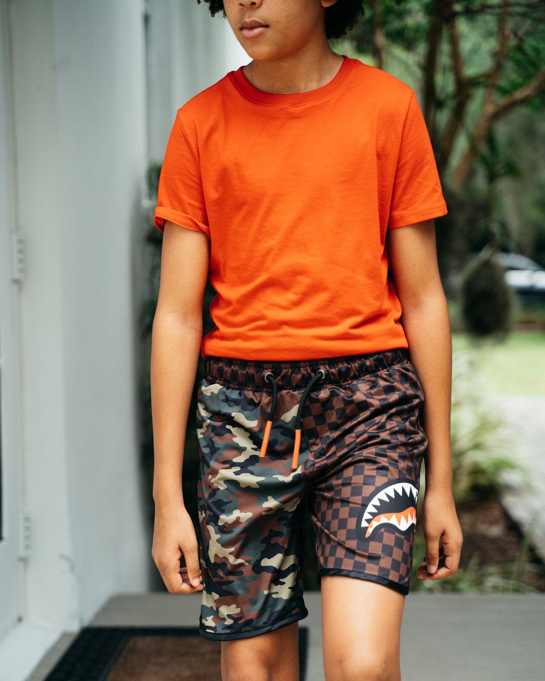 KIDS CHECKS CAMO SWIM TRUNKS - Image 2