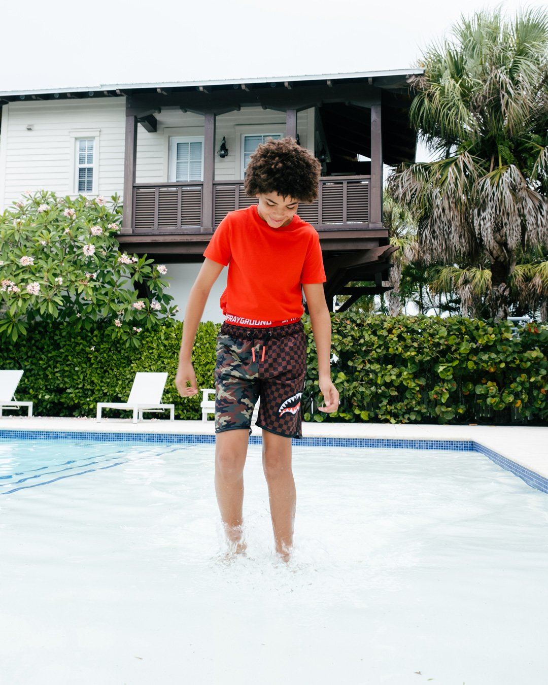 KIDS CHECKS CAMO SWIM TRUNKS - Image 4