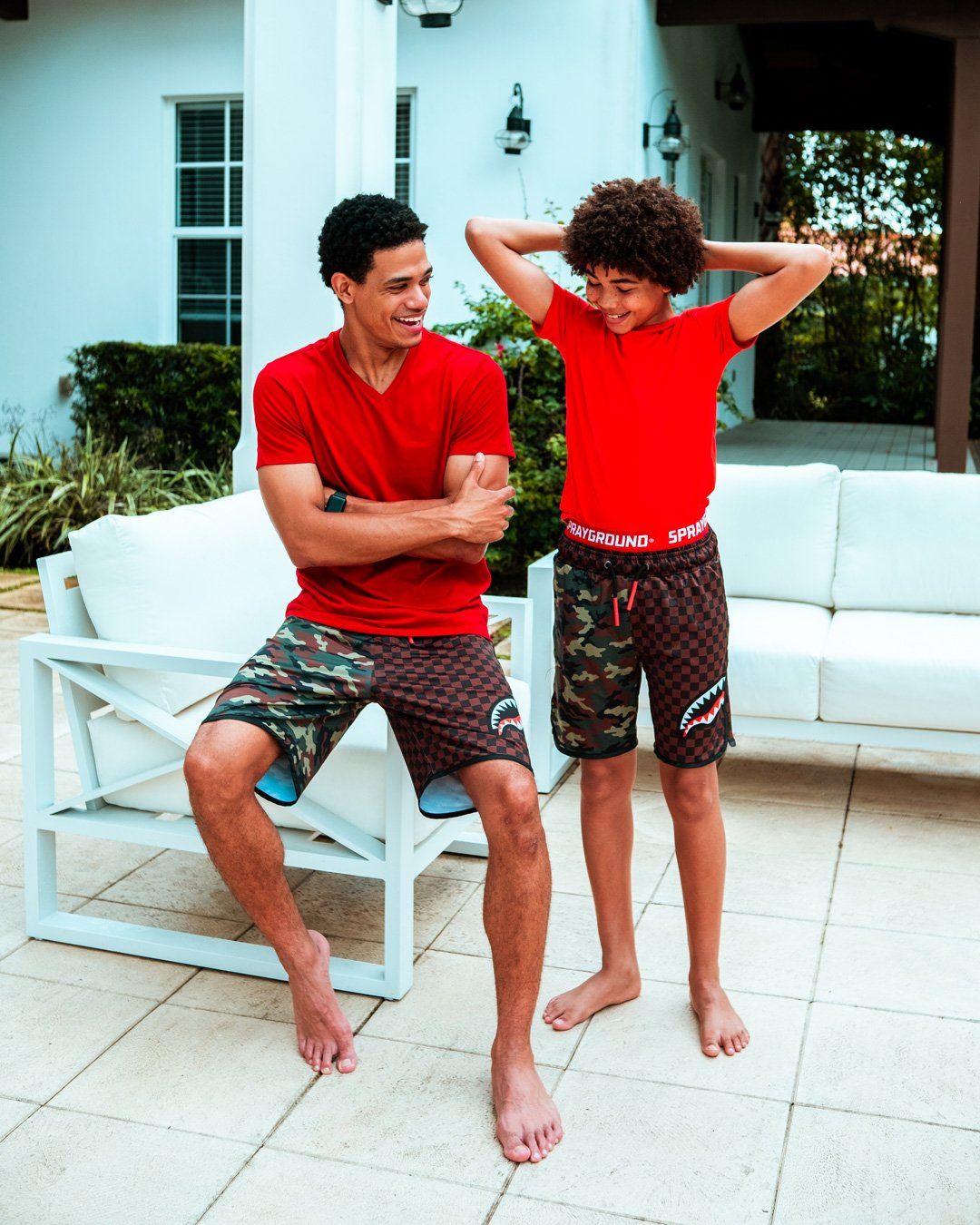 KIDS CHECKS CAMO SWIM TRUNKS - Image 7