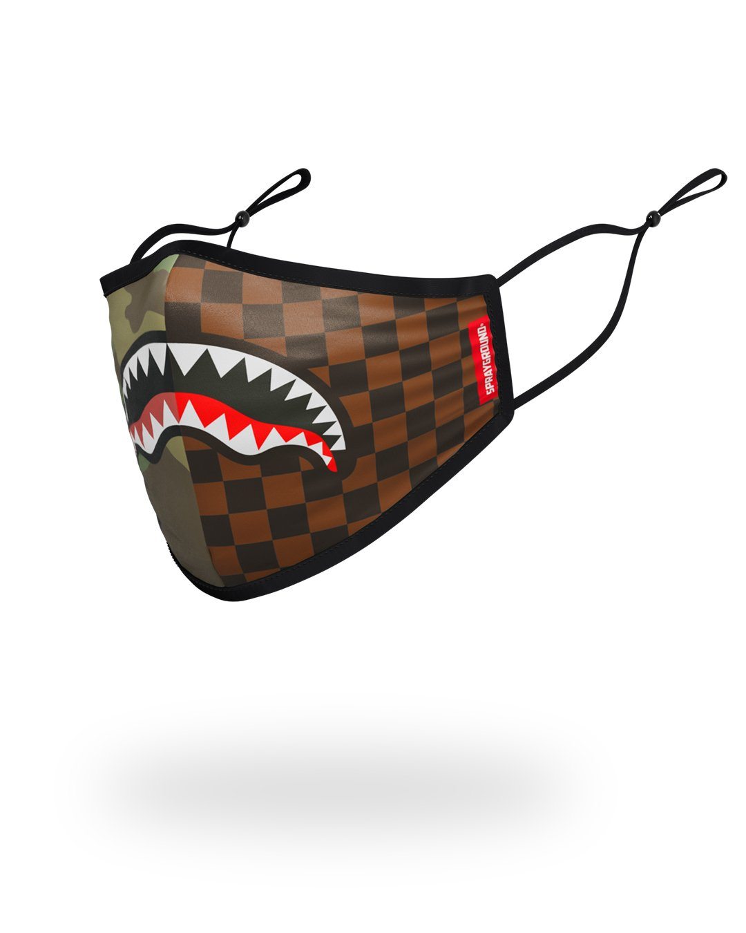 ADULT CHECKS CAMO FORM FITTING FACE MASK - Image 2