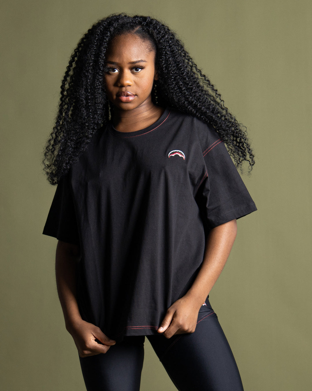 OVER SHARK T-SHIRT BLACK - Image 4