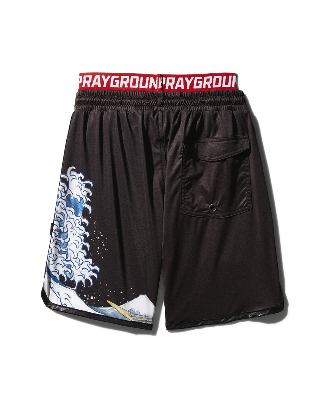 KIDS JAPAN WAVE SWIM TRUNKS BLACK - Image 2