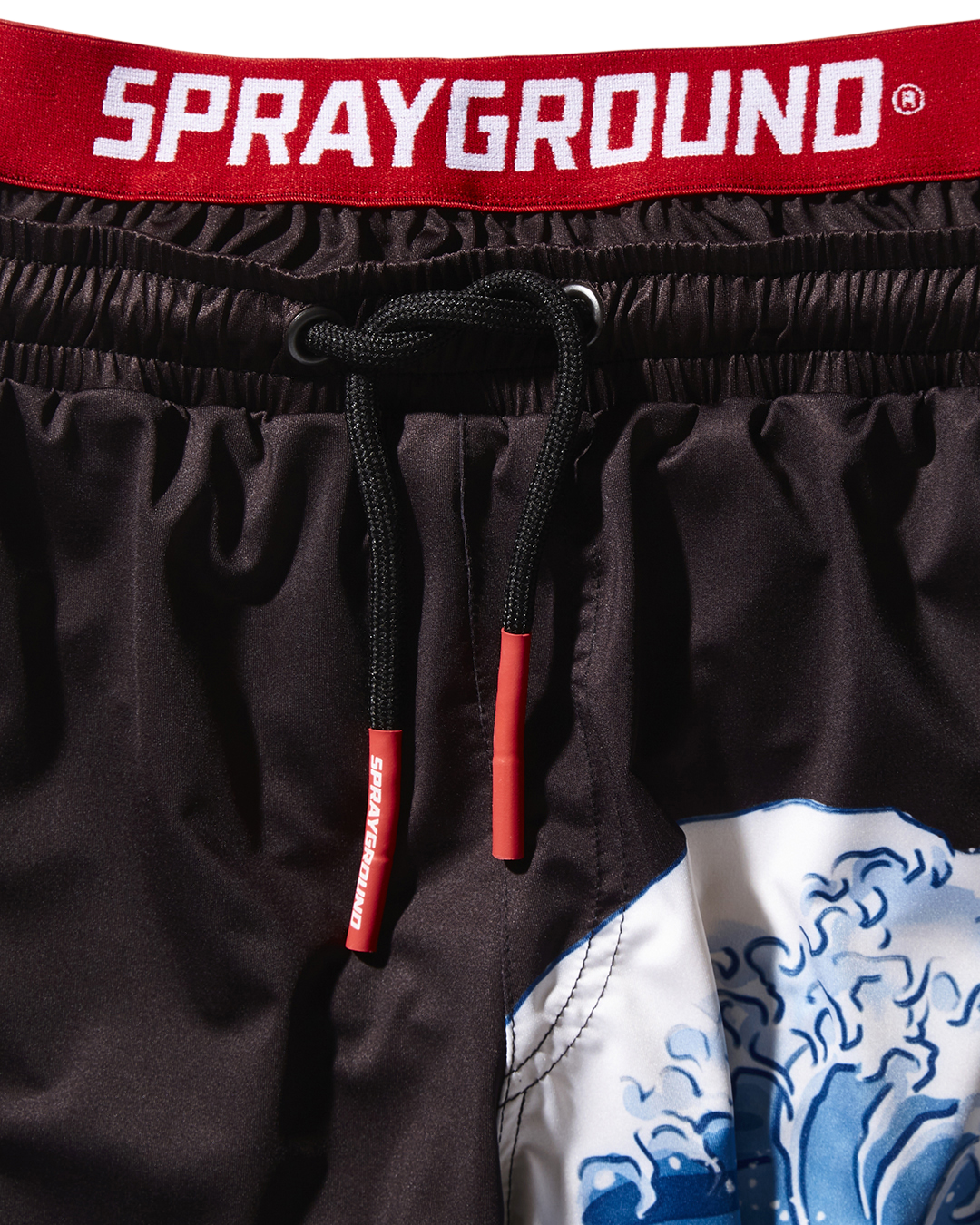 KIDS JAPAN WAVE SWIM TRUNKS BLACK - Image 3