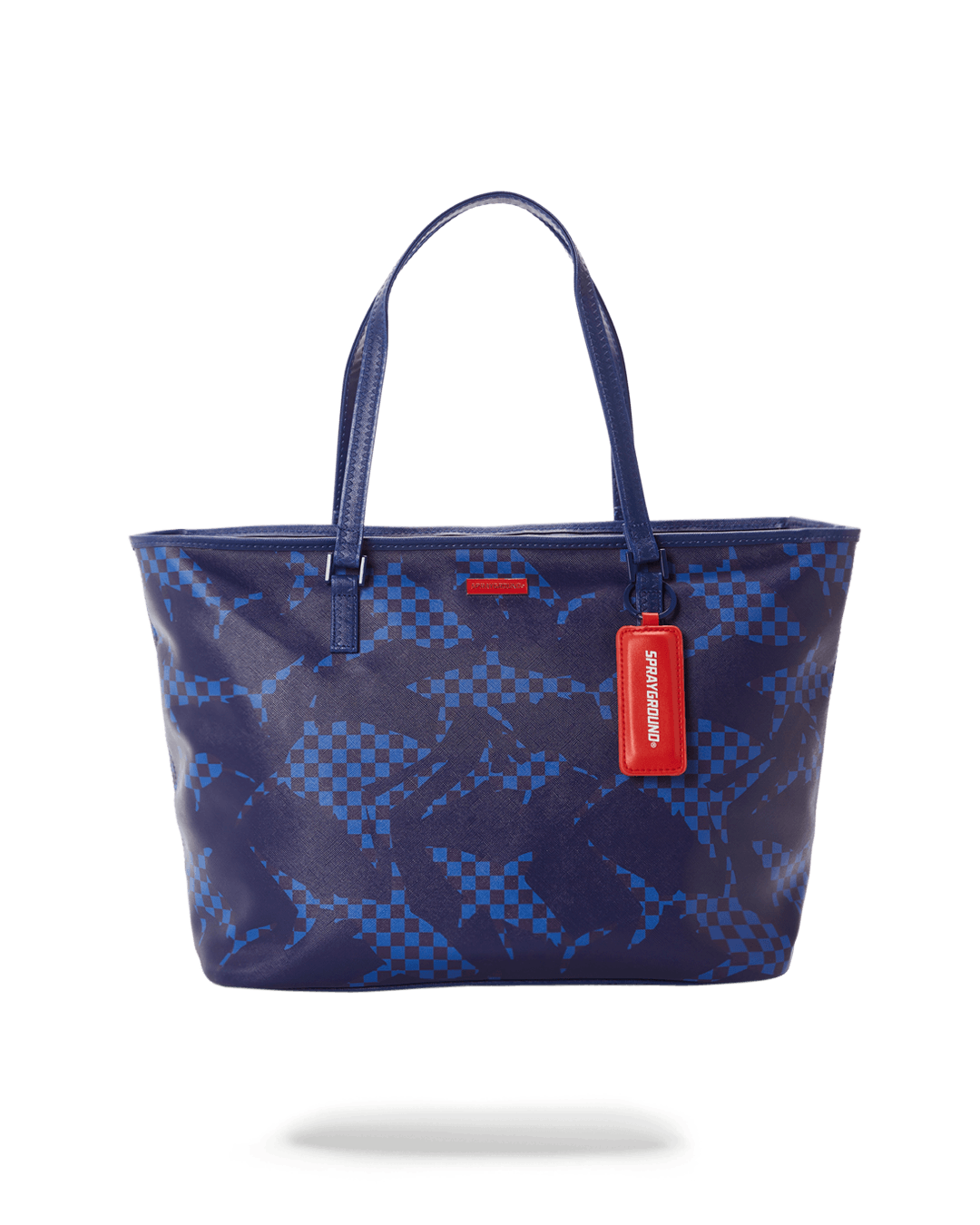 SHARK CHECK BLUE TOTE