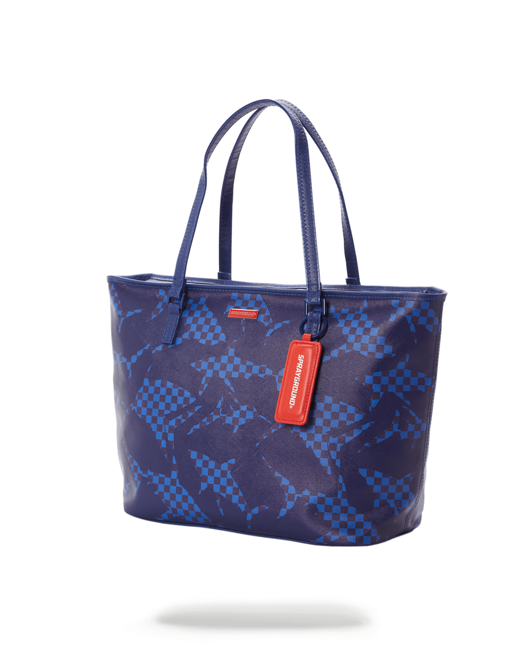 SHARK CHECK BLUE TOTE - Image 3
