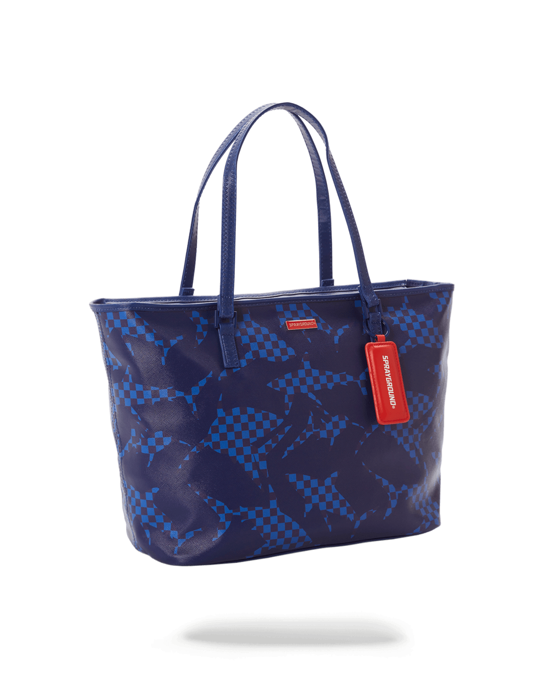 SHARK CHECK BLUE TOTE - Image 9