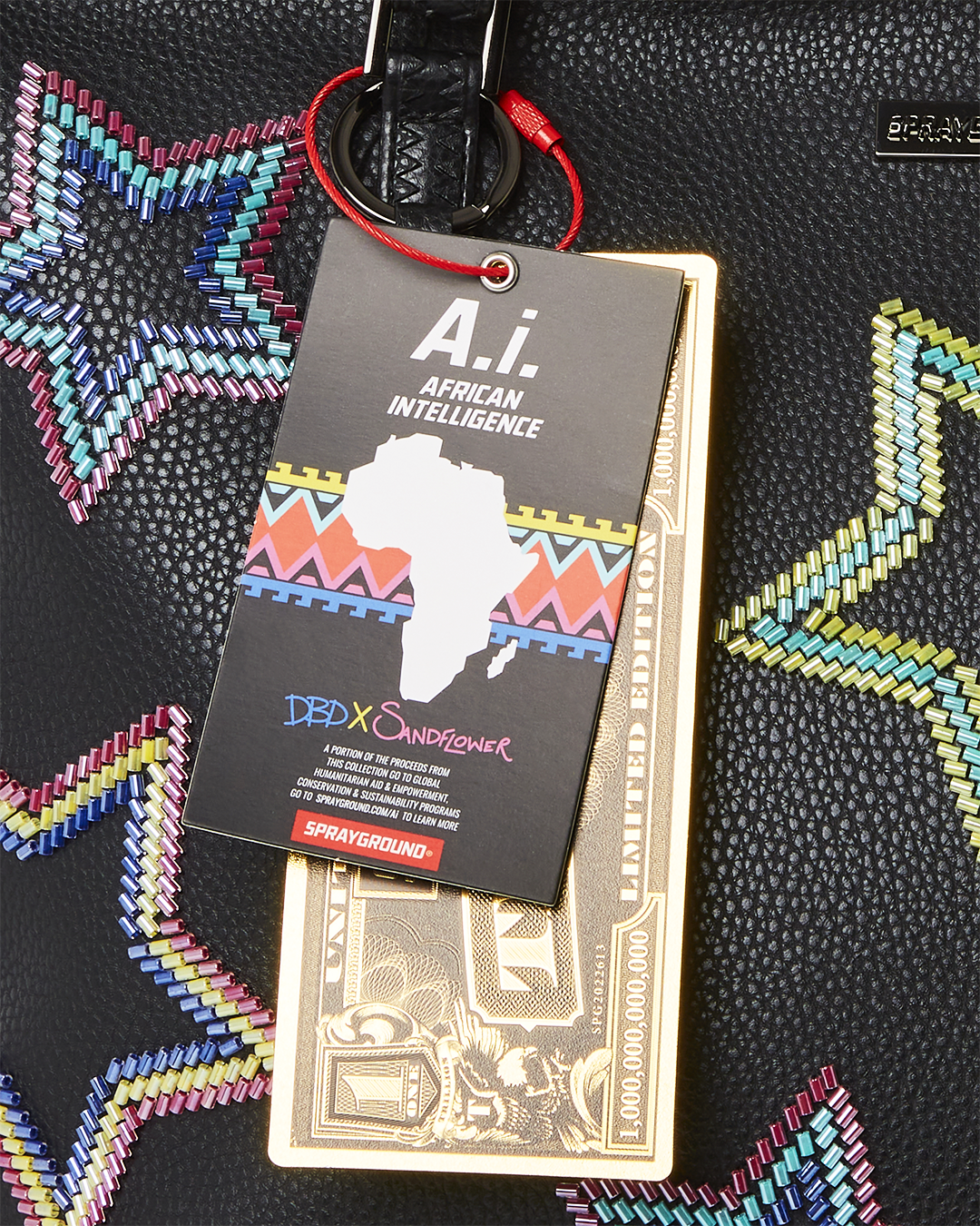 STAR RACER AI7 SANDFLOWER COLLAB BEADED TOTE - Image 14