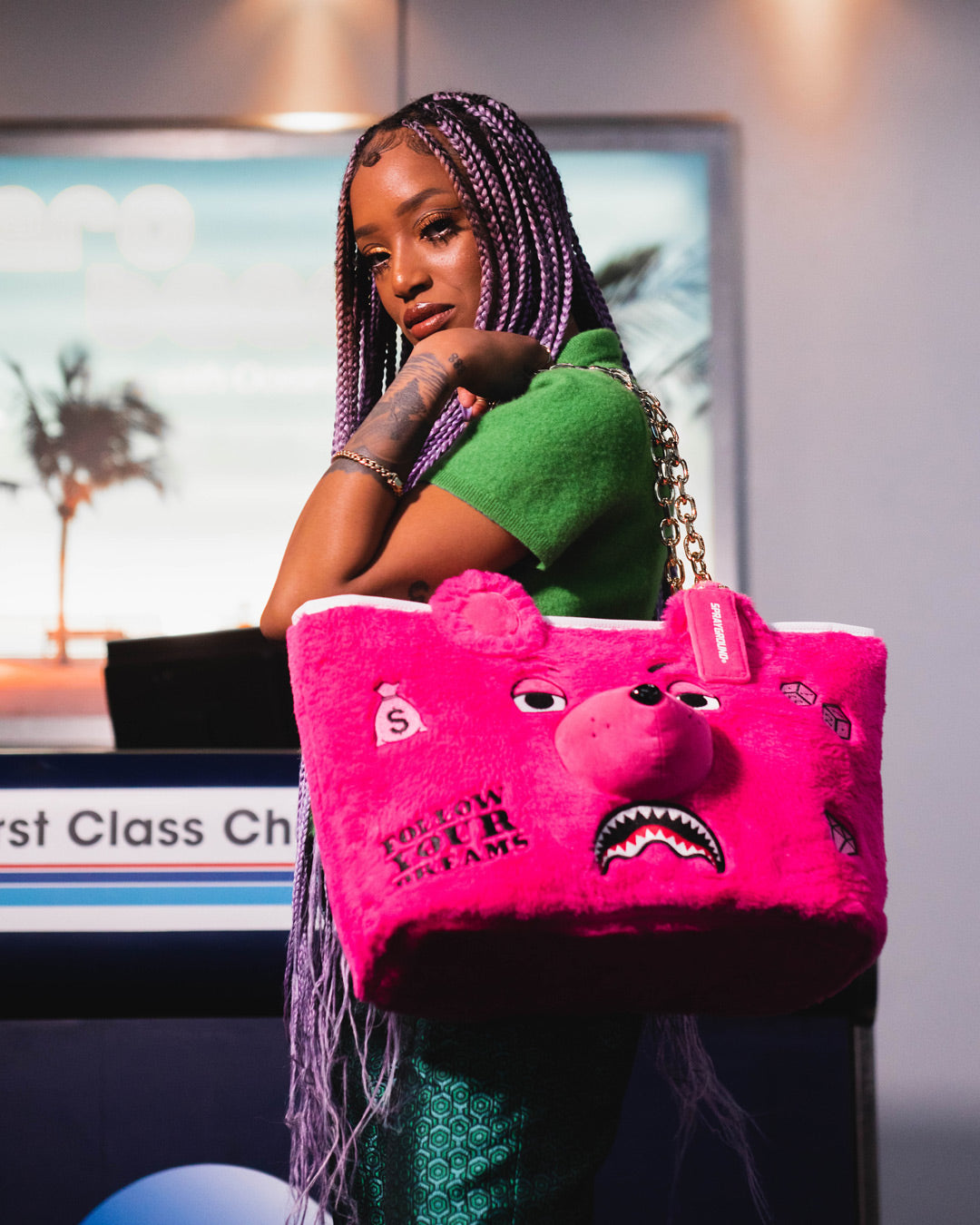 PLUSH MONEYBEAR TOTE PINK - Image 6