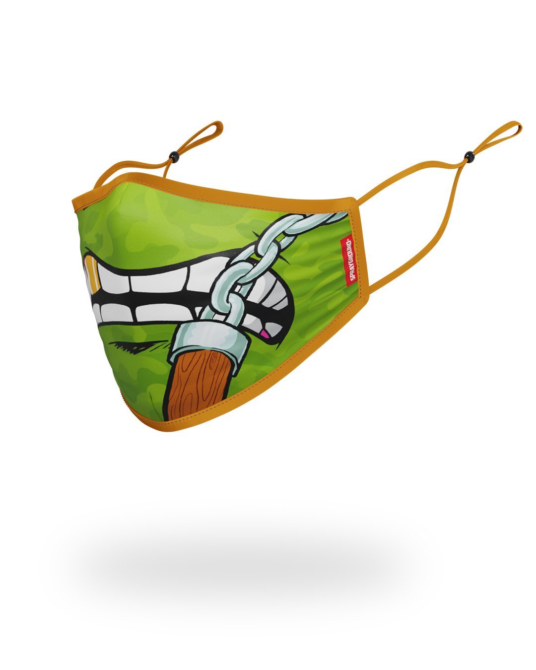ADULT TMNT MICHELANGELO SHARK FORM FITTING FACE-COVERING - Image 2