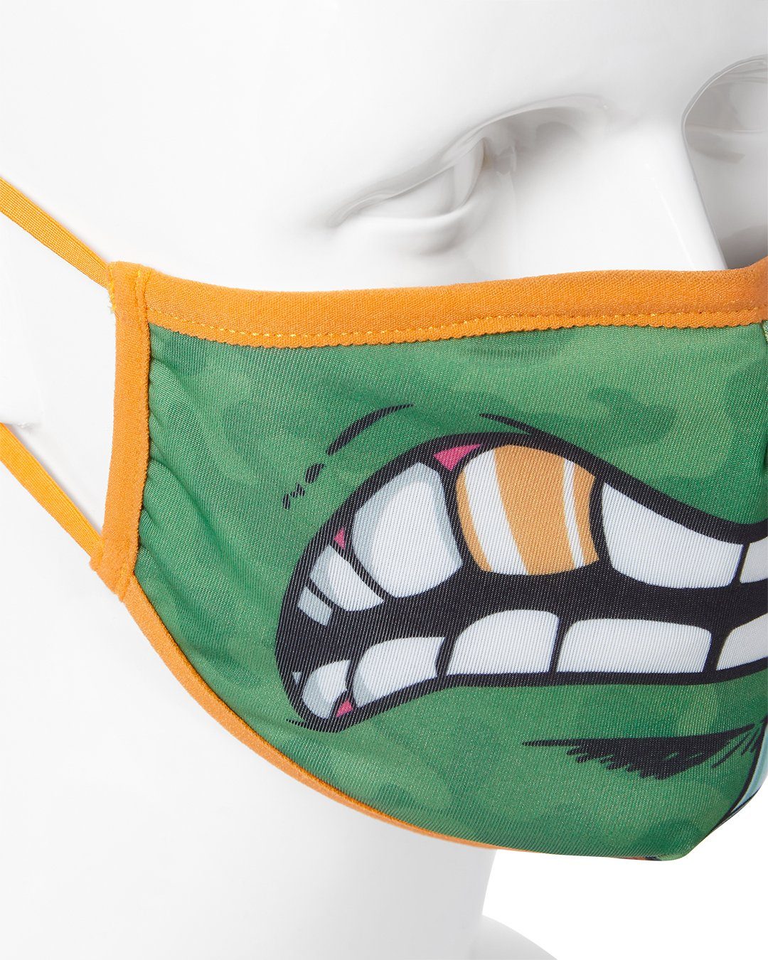 ADULT TMNT MICHELANGELO SHARK FORM FITTING FACE-COVERING - Image 4