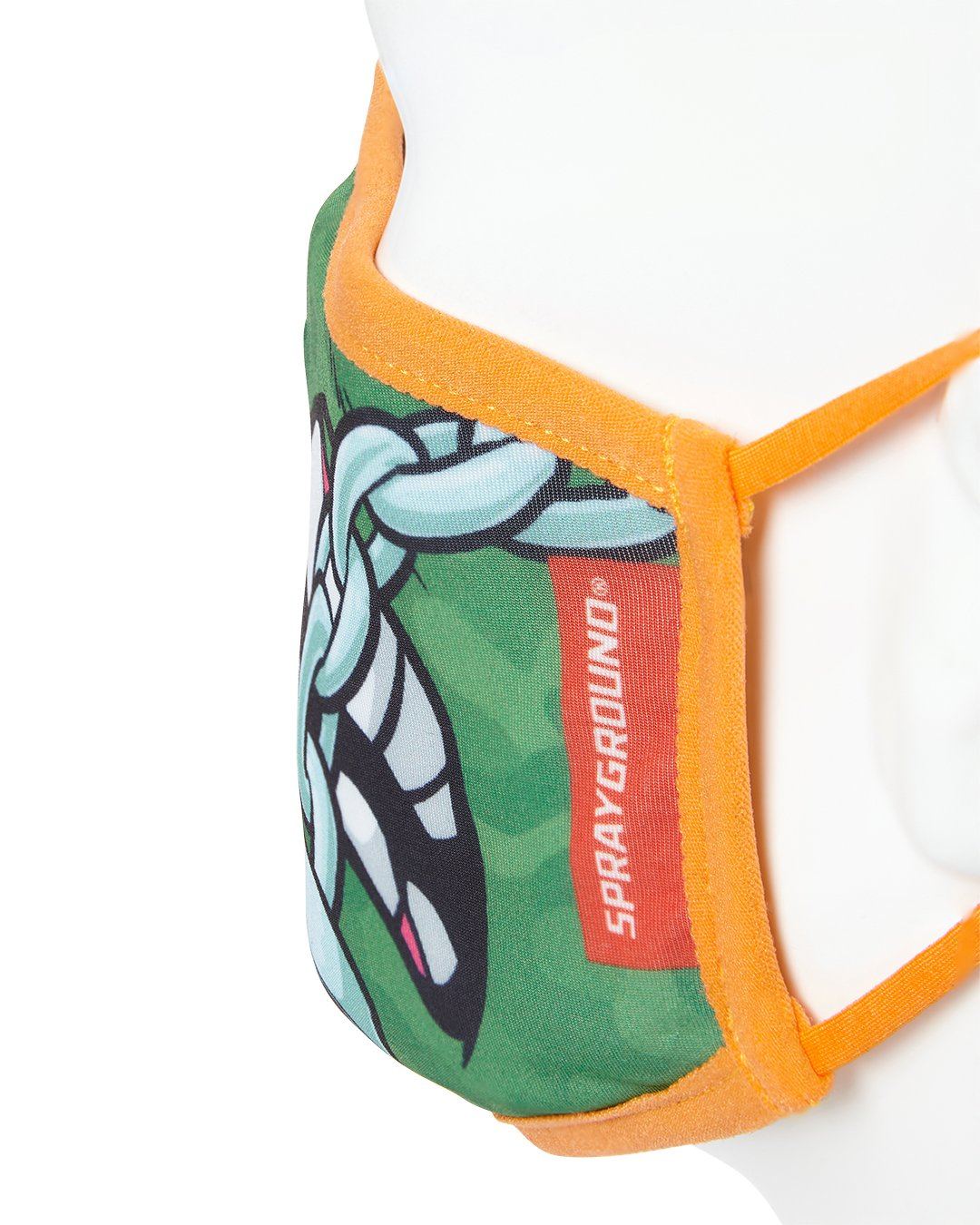 ADULT TMNT MICHELANGELO SHARK FORM FITTING FACE-COVERING - Image 5