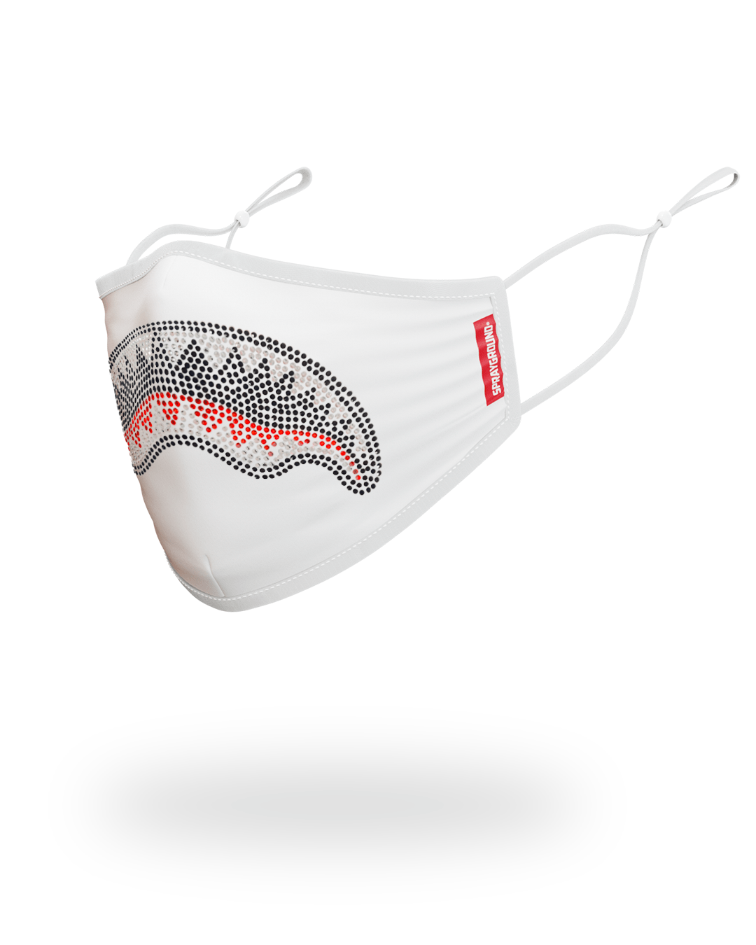 TRINITY DIAMOND SHARK WHT POLYESTER FACE MASK - Image 3