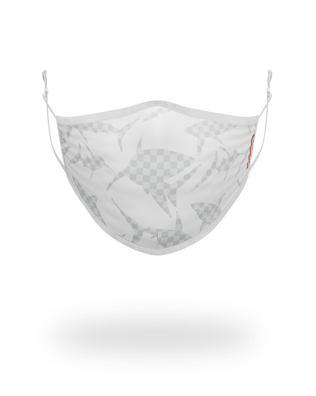 SHARK CHECK WHITE FACE MASK