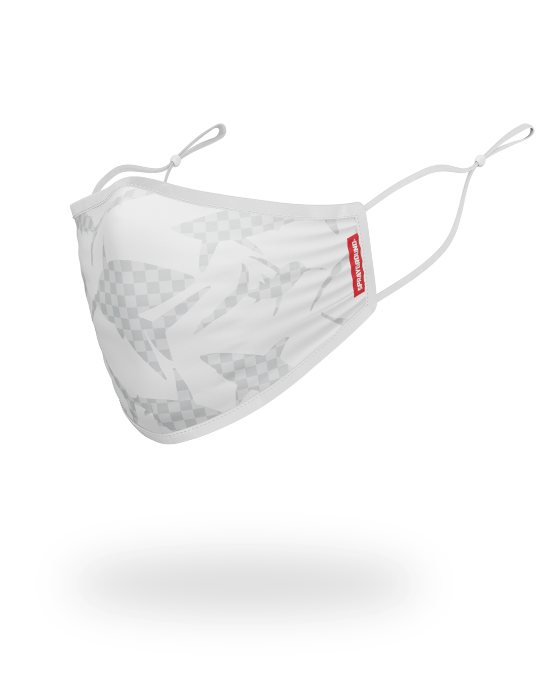 SHARK CHECK WHITE FACE MASK - Image 3