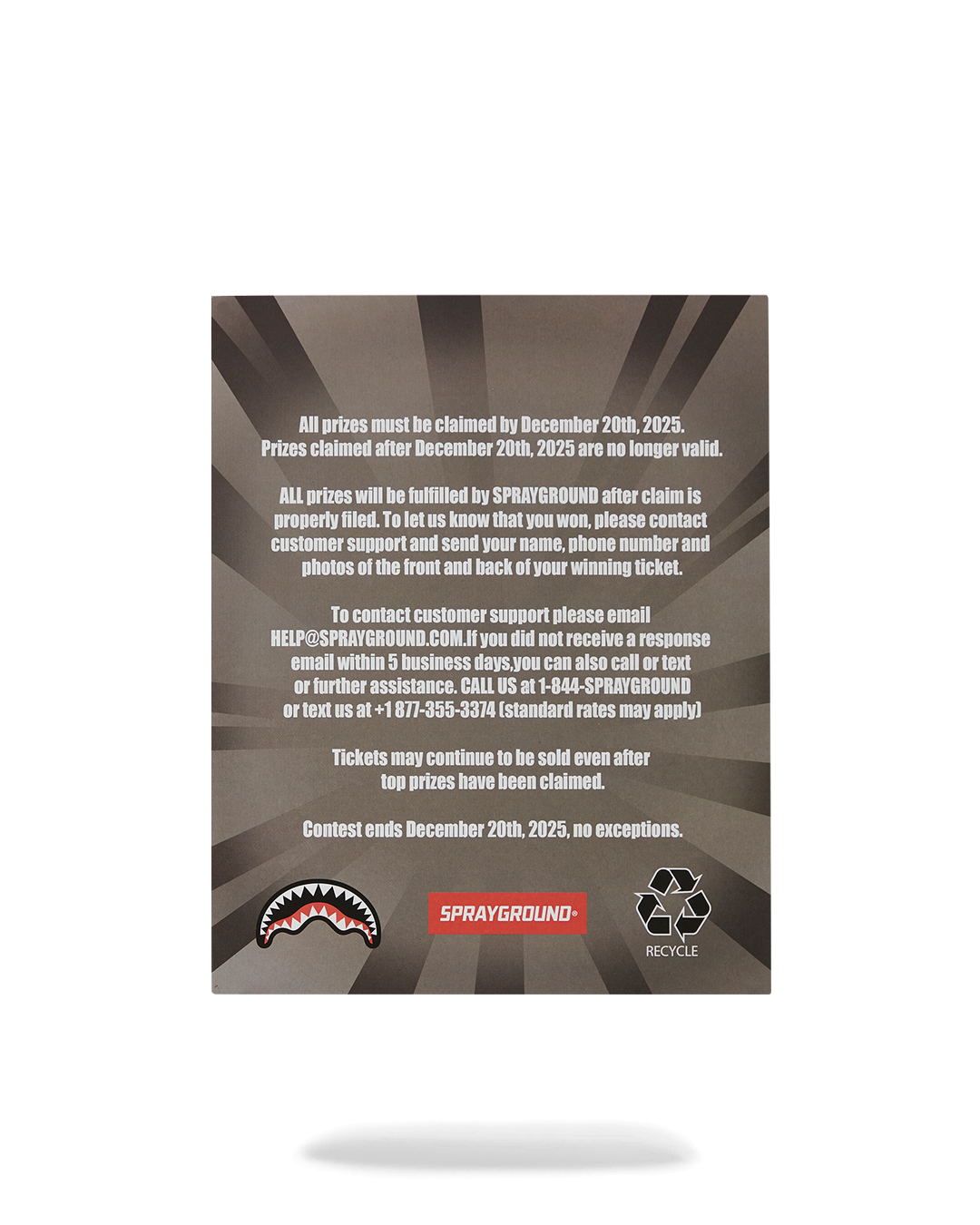 SPRAYGROUND SCRATCH OFF PLAYING CARD - WIN A BACKPACK MONEYBEAR OR LUGGAGE - Image 9