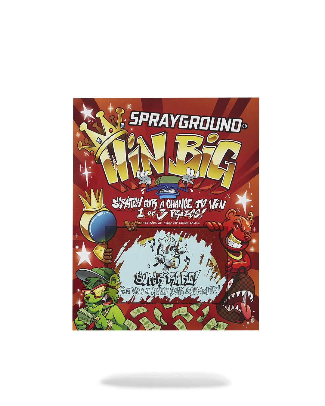 SPRAYGROUND SCRATCH OFF PLAYING CARD - WIN A BACKPACK MONEYBEAR OR LUGGAGE - Image 6