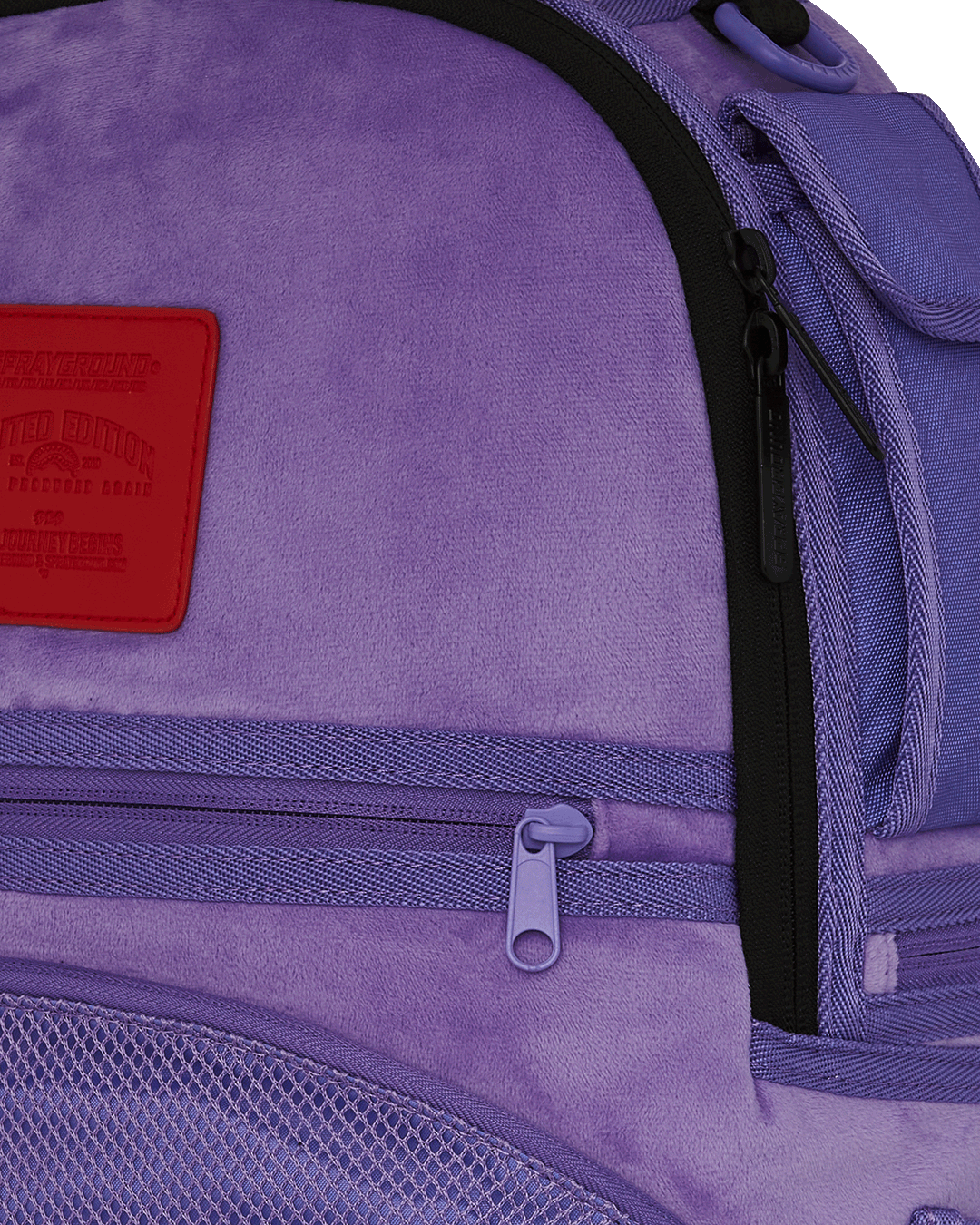 NOOO WAY A REVERSIBLE BACKPACK - PURPLE VELOUR TO OG SHARKS IN PARIS BACKPACK - Image 13