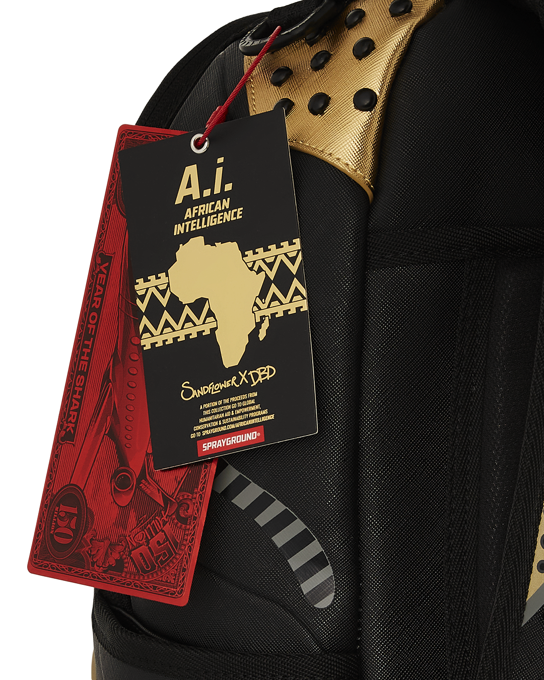AI AFRICAN INTELLIGENCE SHARKS OF THE GOLD OCEAN BACKPACK - SANDFLOWER COLLAB - Image 14