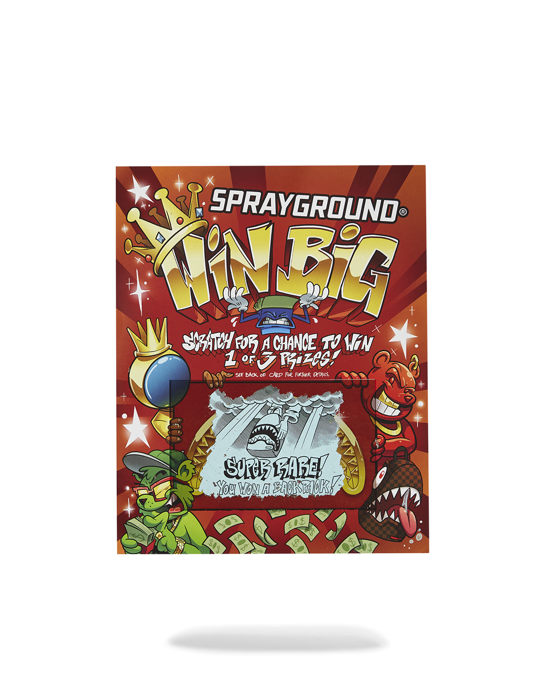 SPRAYGROUND SCRATCH OFF PLAYING CARD - WIN A BACKPACK MONEYBEAR OR LUGGAGE - Image 7