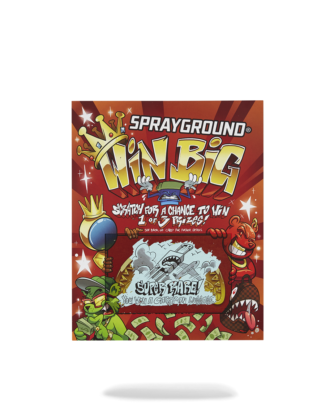 SPRAYGROUND SCRATCH OFF PLAYING CARD - WIN A BACKPACK MONEYBEAR OR LUGGAGE - Image 5